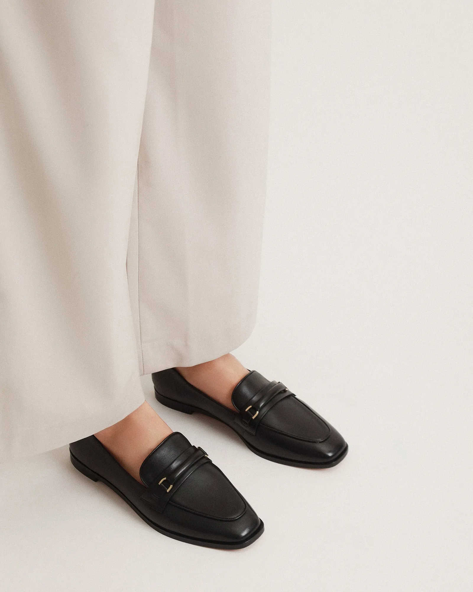 ATHENA LOAFERS BLACK LEATHER