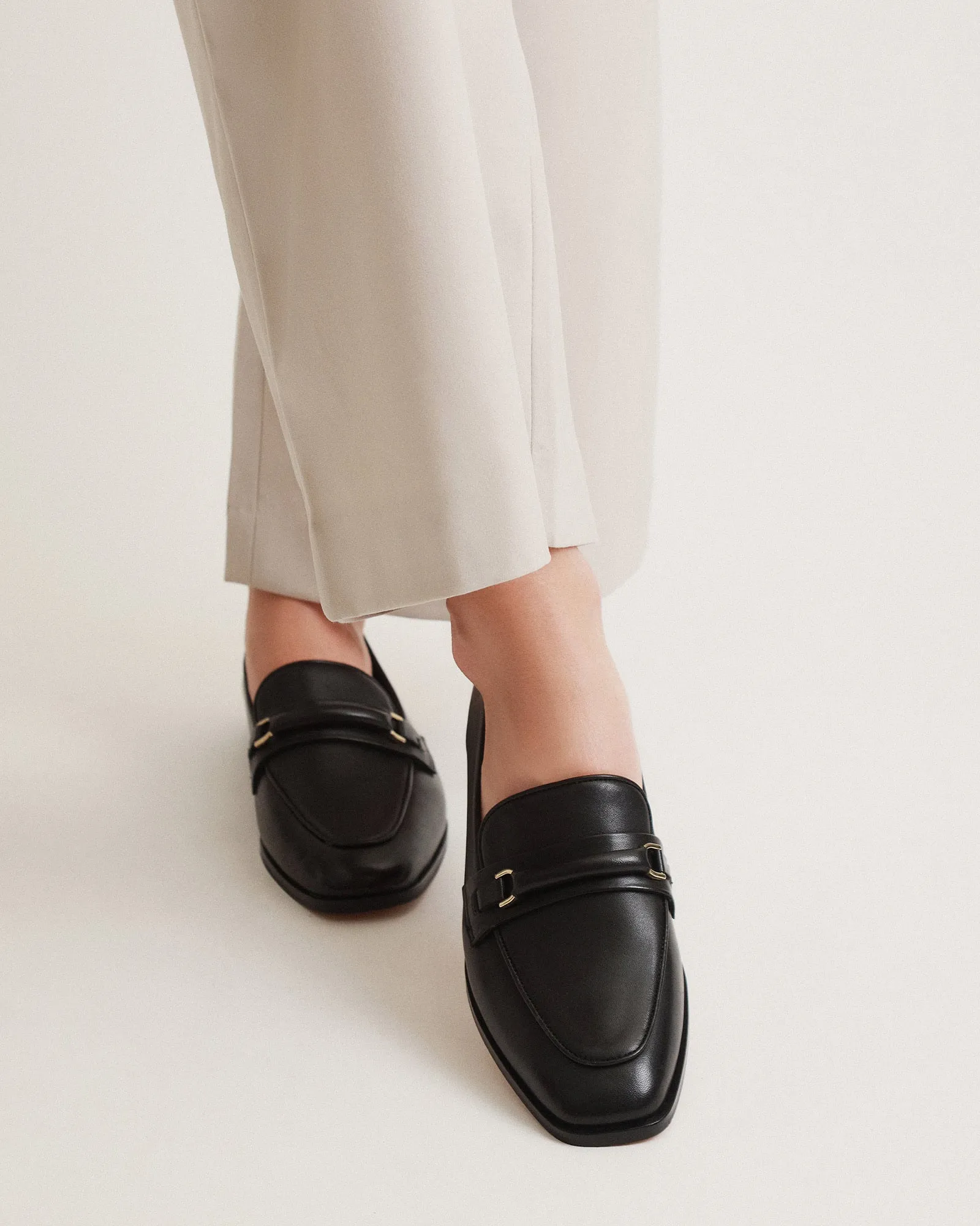 ATHENA LOAFERS BLACK LEATHER