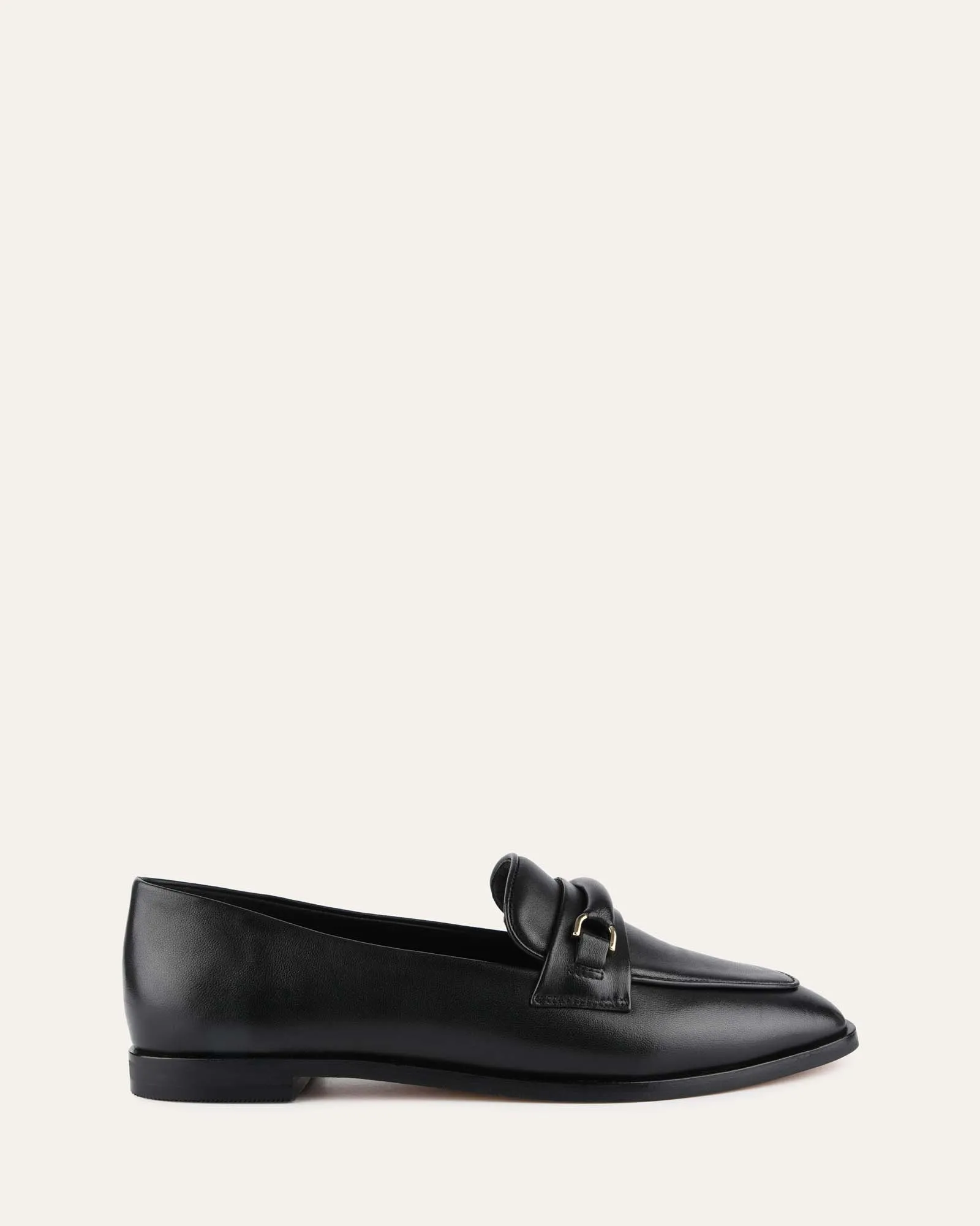 ATHENA LOAFERS BLACK LEATHER