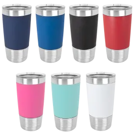 Case of 24 Blank 20 oz Silicone Tumblers, Insulated Stainless Steel   Lid