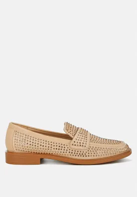 Hobbs Rhinestones Embellished Loafers