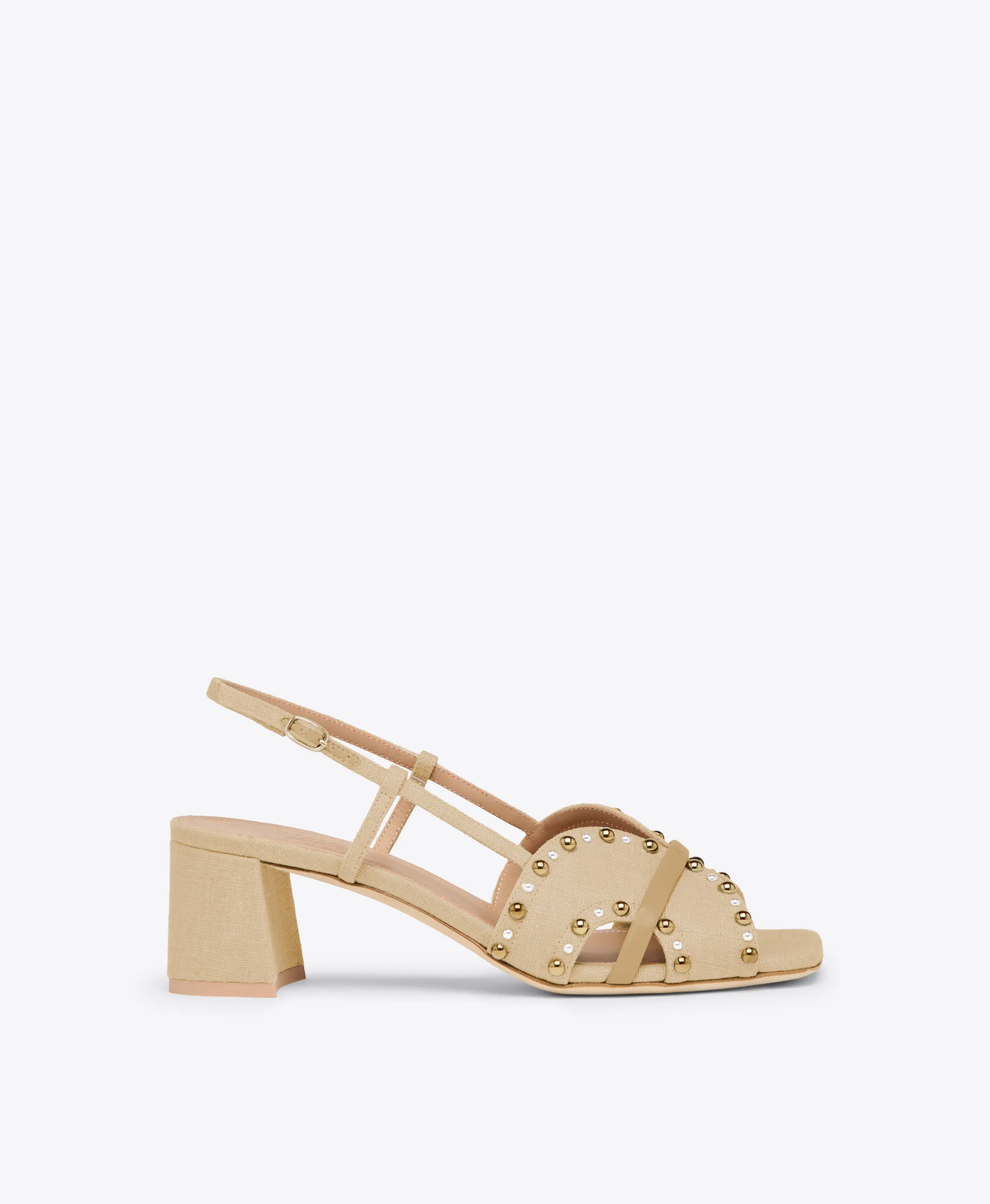 Katarina 45 Beige Linen Sandals