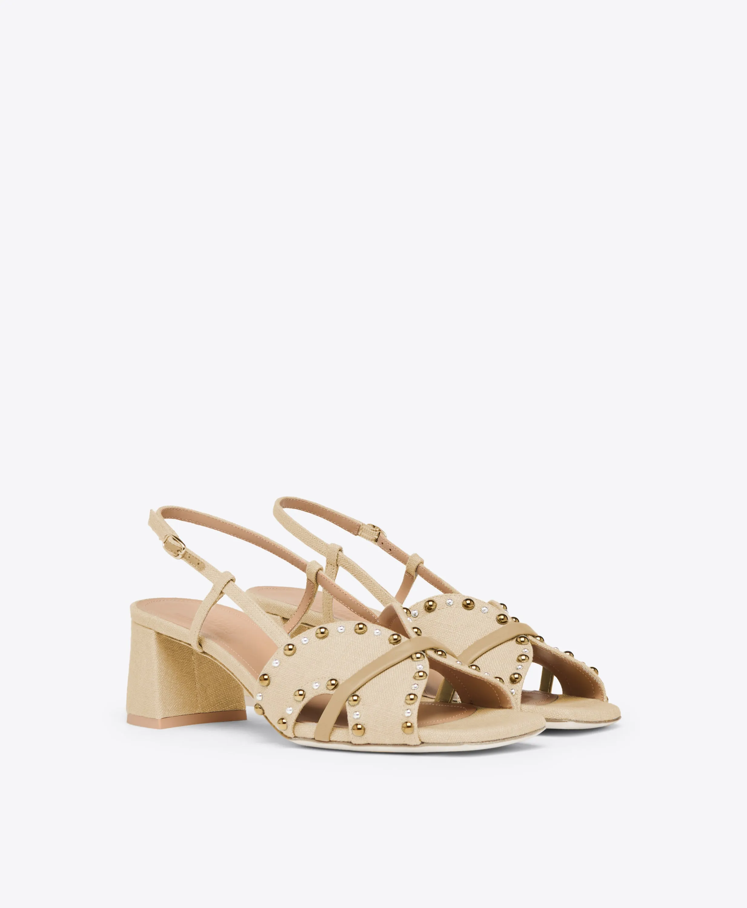 Katarina 45 Beige Linen Sandals