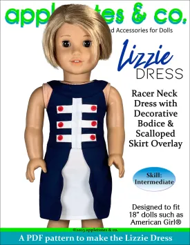 Lizzie Dress 18 Inch Doll Sewing Pattern