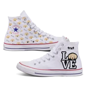 Love Golden Retriever Custom Converse