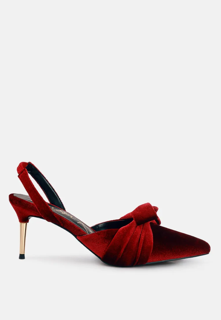 Mayfair Velvet High Heel Mule Sandals