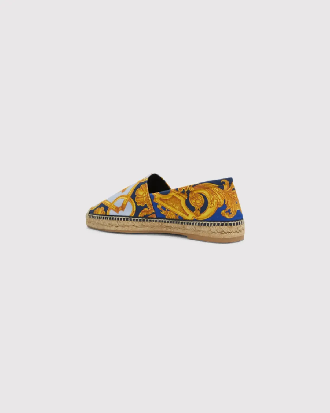 Versace Men's Barocco-Print Canvas Espadrilles Slip-on